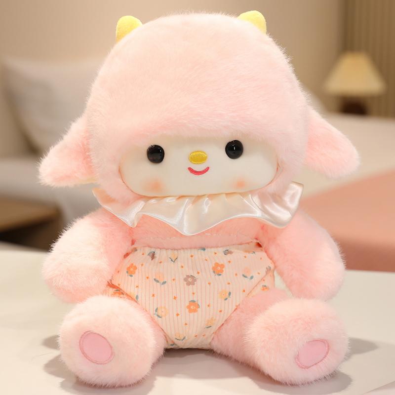 23-45cm Kawaii Clothed Sheep Plush Toy Cute Stuffed Animal Lamb Doll Pillow Birthday Gift for Girls Kids Home Decor