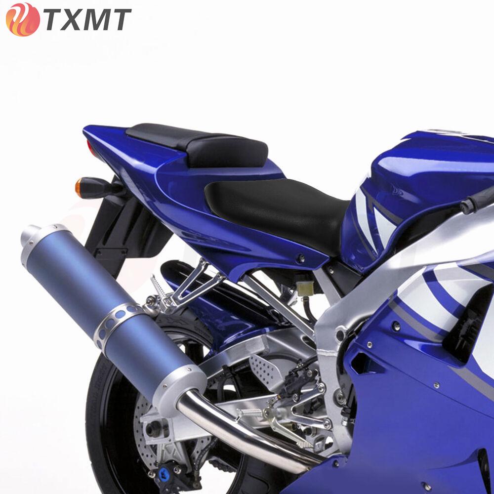 Modified Front & Rear Leather Seat Cushions for Yamaha YZF1000 R1 00-01 with Front Seat Bag