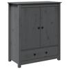 823516 vidaXL Buffet Grey 83x41.5x100 Cm Solid Pine Wood