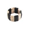 Bracciale Patchwork in Resina Marmo Fatto a Mano Retrò: Elegante, di Alta Gamma, Elastico, Largo Polsino per Donne