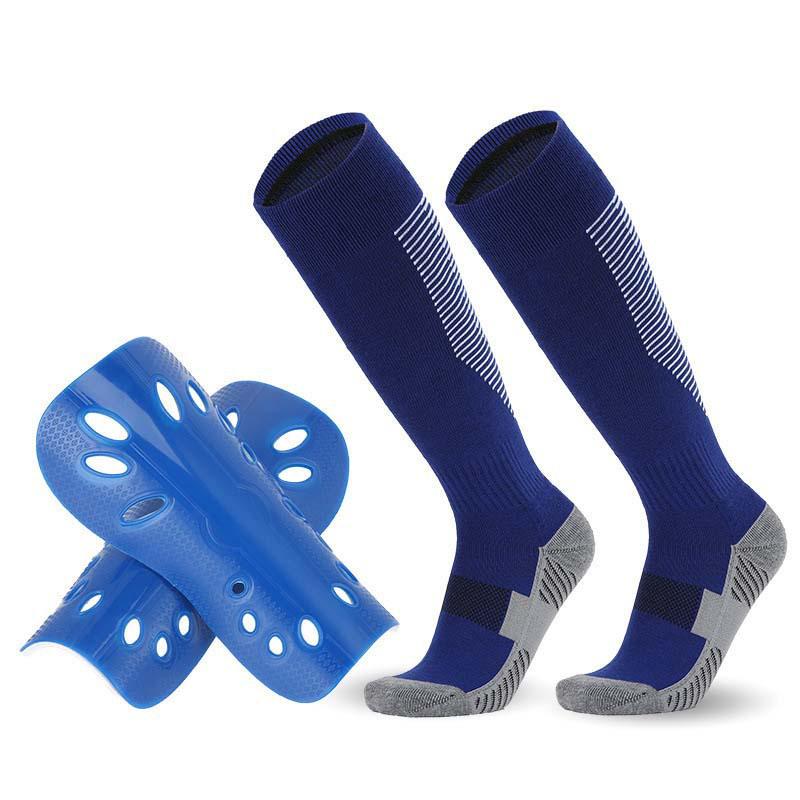 

Cross-border Sports Protective Set: Football Socks & Shin Guards for Adults & Kids Small синій