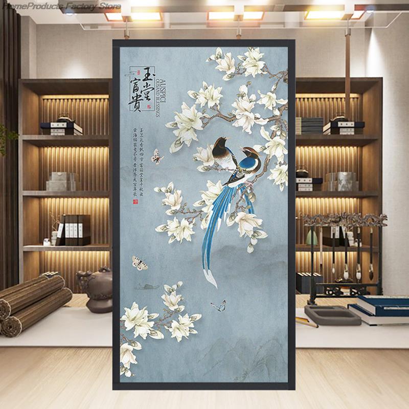 Chinese Style Poetry Flower And Bird Window Film Balcony Bathroom Frosted Stickers Home Decor Static Cling Privacy Glass Films
