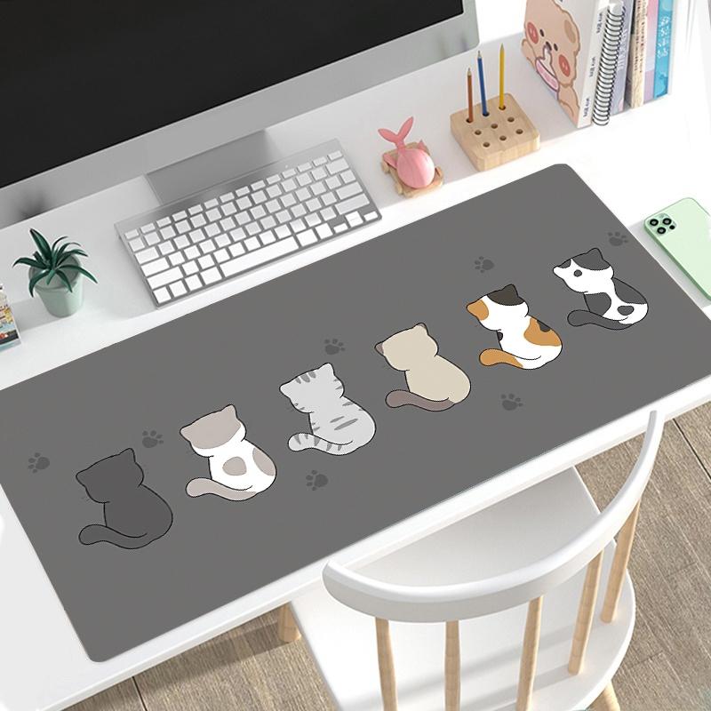 VIKAMA Cartoon Solid Color Mouse Pad Black Stain-Resistant Desk Mat Non-Slip Waterproof Desktop Rug Texas Hold'em Poker Mat