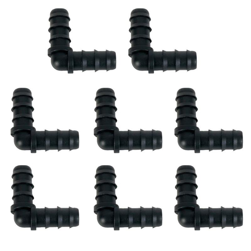 8Pcs Drip Irrigation Fittings Connectors 1/2inch Irrigation Tubing Garden Hose Coupler Barbed Connector Plastic