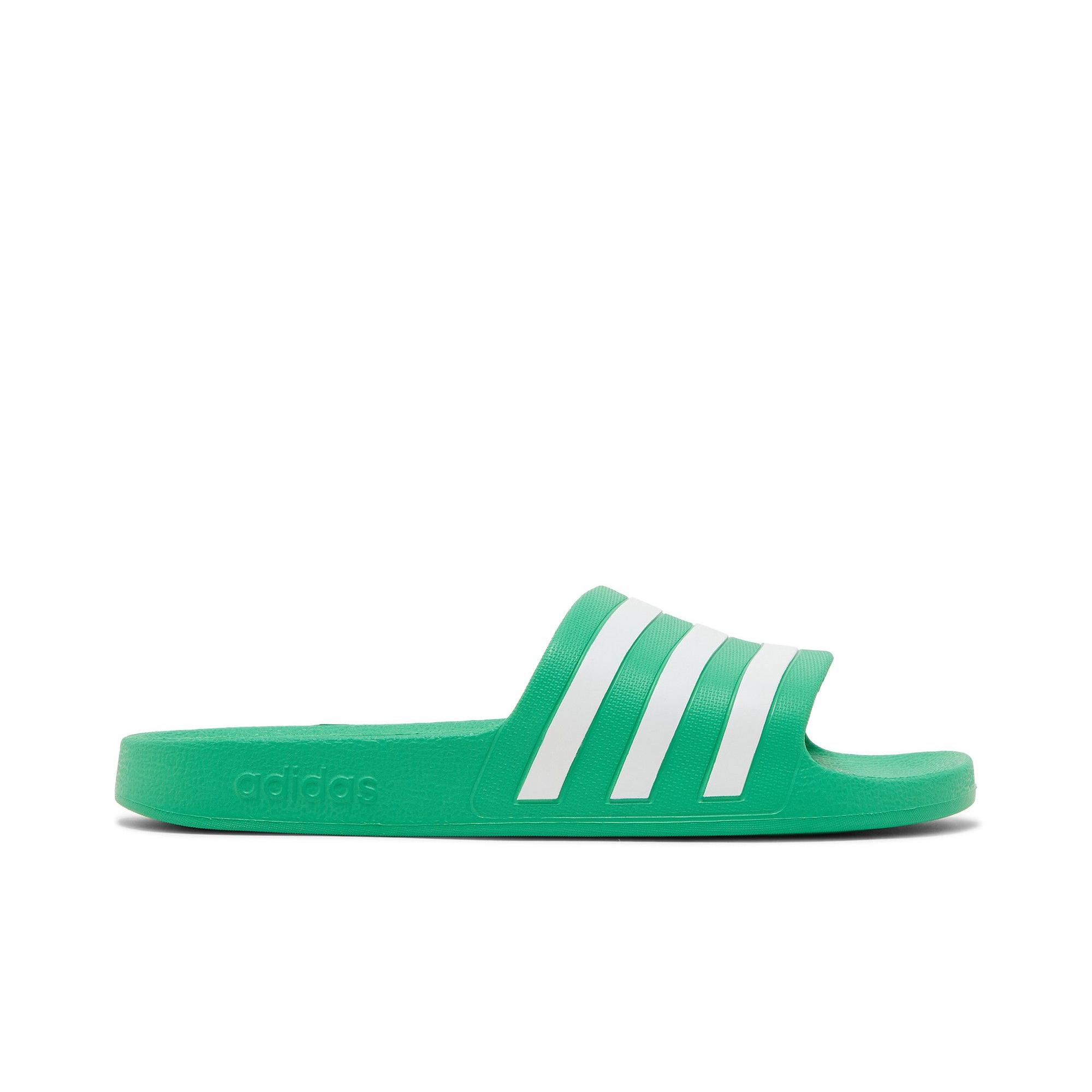 Adidas Adilette Aqua Slides `Vivid Green`