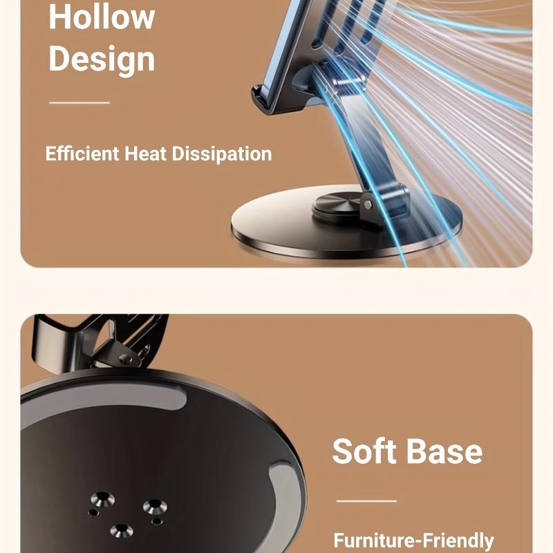Support universel rotatif à 360 degrés pour téléphone et tablette, entièrement en métal, anti-stress
