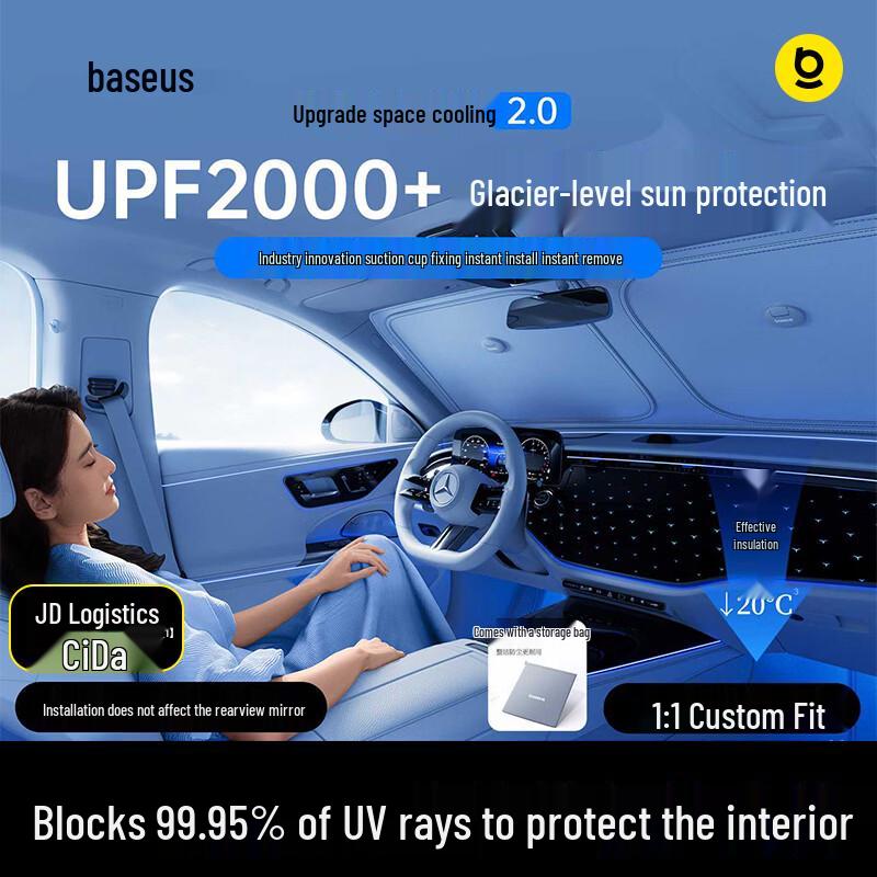 BASEUS Car Windshield Sunshade with Vacuum Suction
