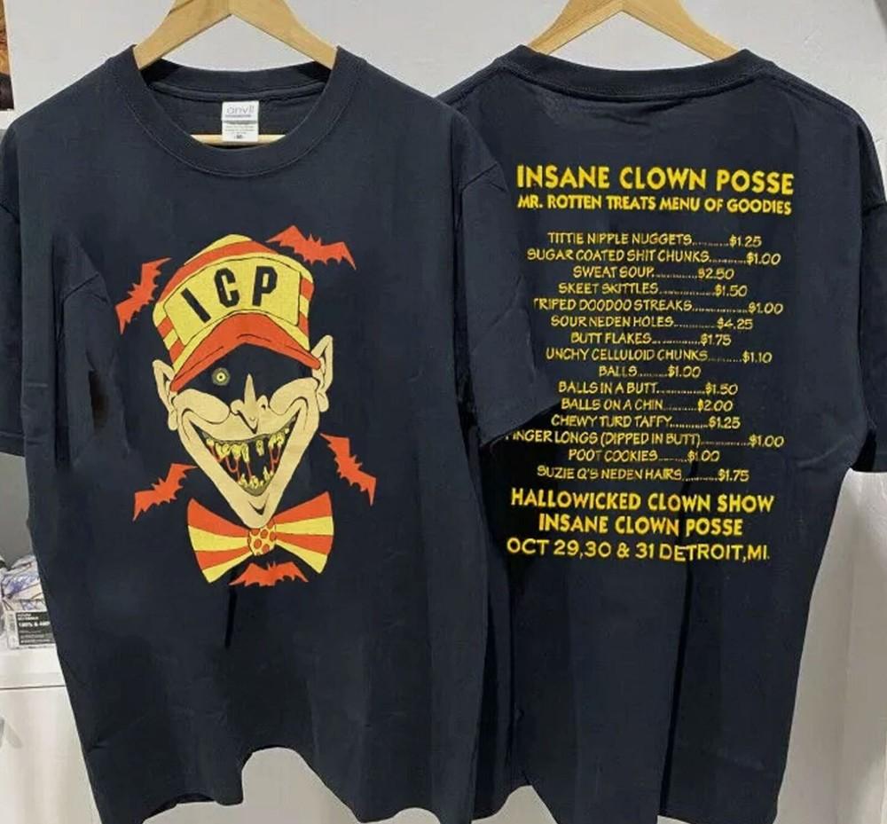 Винтажная черная хлопковая унисекс футболка Insane Clown Posse XXL
