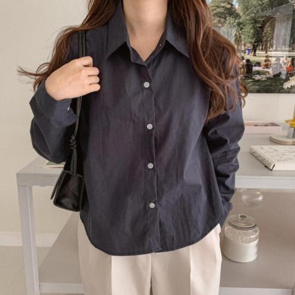 New Arrivals Open Run Women Oversized Plain Daily Office Shirt