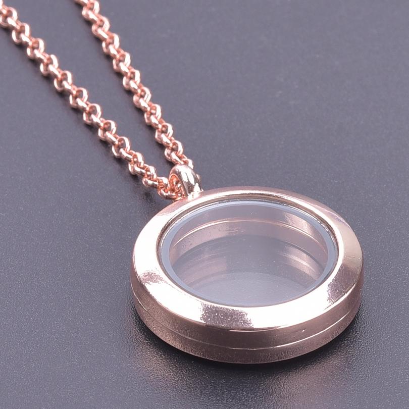 25-35mm Round Locket Charm Necklaces For Women Men Accessories Cage Floating Locket Pendant Necklace Fashion Jewelry Anniversary