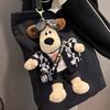 Bag Pendant for Women's Bag   Head Dog  Cute Cartoon Car Keychain Doll Creative School Bag Hanging Decoration