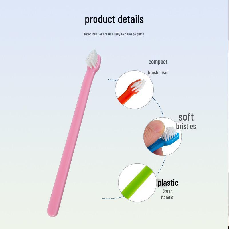 Cat & Dog Single Head Antibacterial Toothbrush for Oral Cleaning