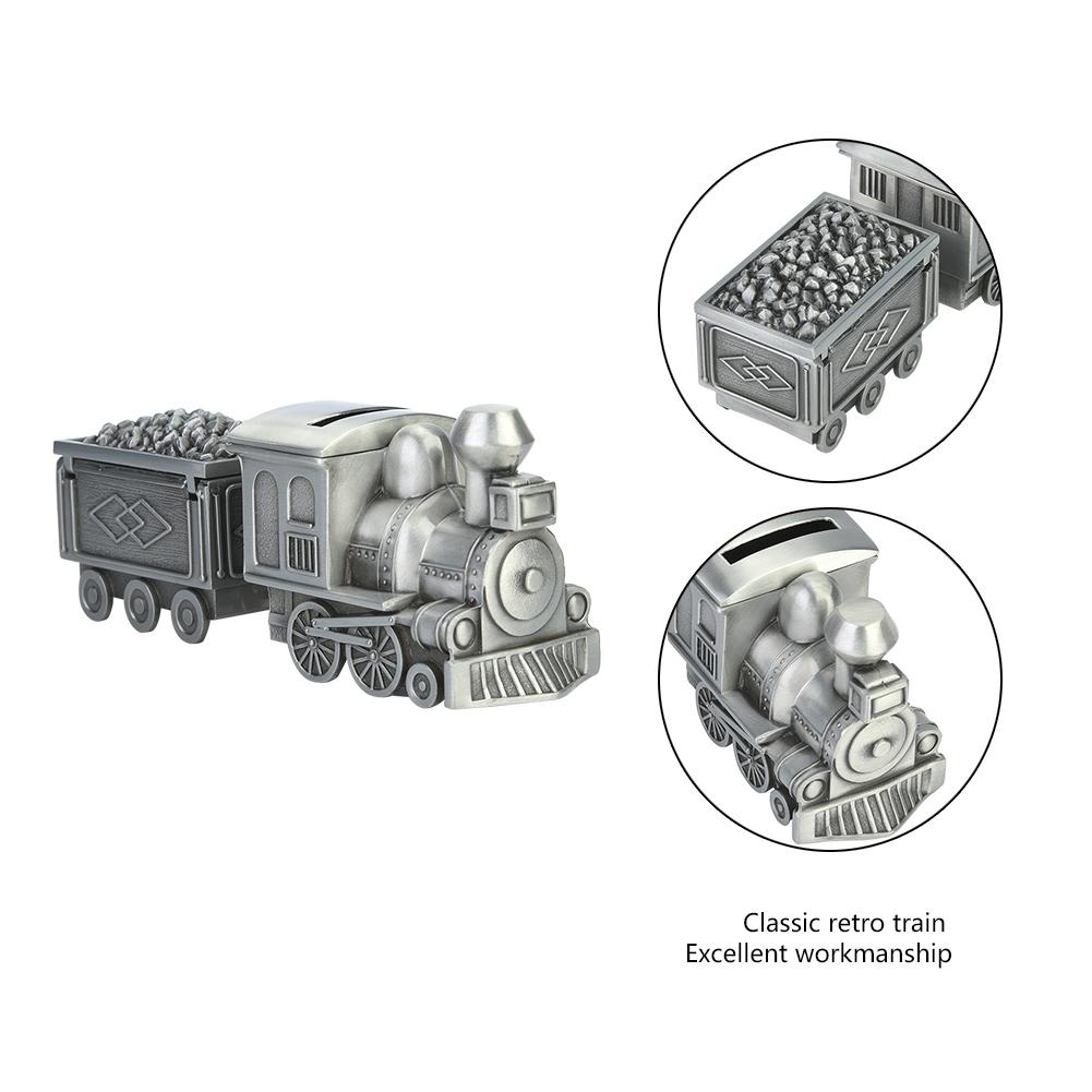 Children Money Saving Bank Retro Train Model Coin Saving Money Box for Table Decoration