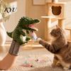 Multi Sensory Cat Stimulation Toy Wrestling Glove with Arm Sleeve, Dinosaur Interactive Toy, Puppet Realistic Hand Bite Proof Protective 2 Feather