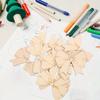 20/40pcs Bow Unfinished Crafts Wood Chip Decorations Suitable For Birthday Wedding Party Desktop Decoration Diy Painting Gifts