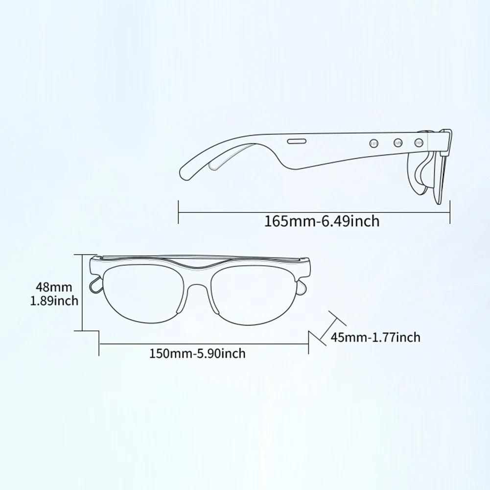AI Intelligent Translation Glasses Bluetooth-Compatible 5.4 Earphone Glasses Music Sunglasses Wireless Headset for Men and Women