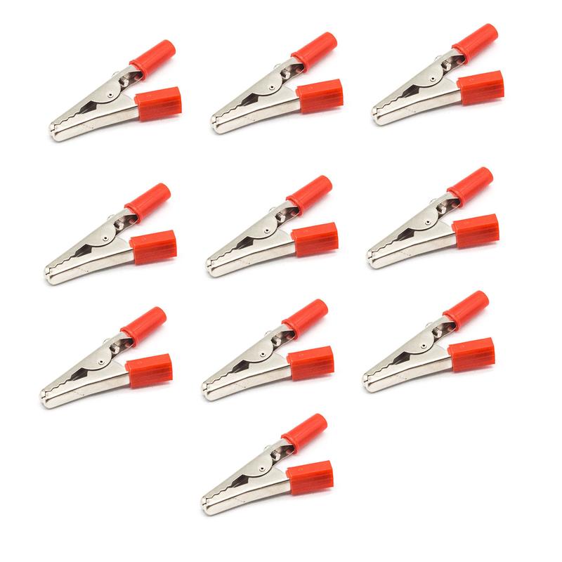 10Pcs Metal Alligator Clips Test Clips Electronic Product Test Clips Electrostatic Ground Wire Repair Work Alligator Clip