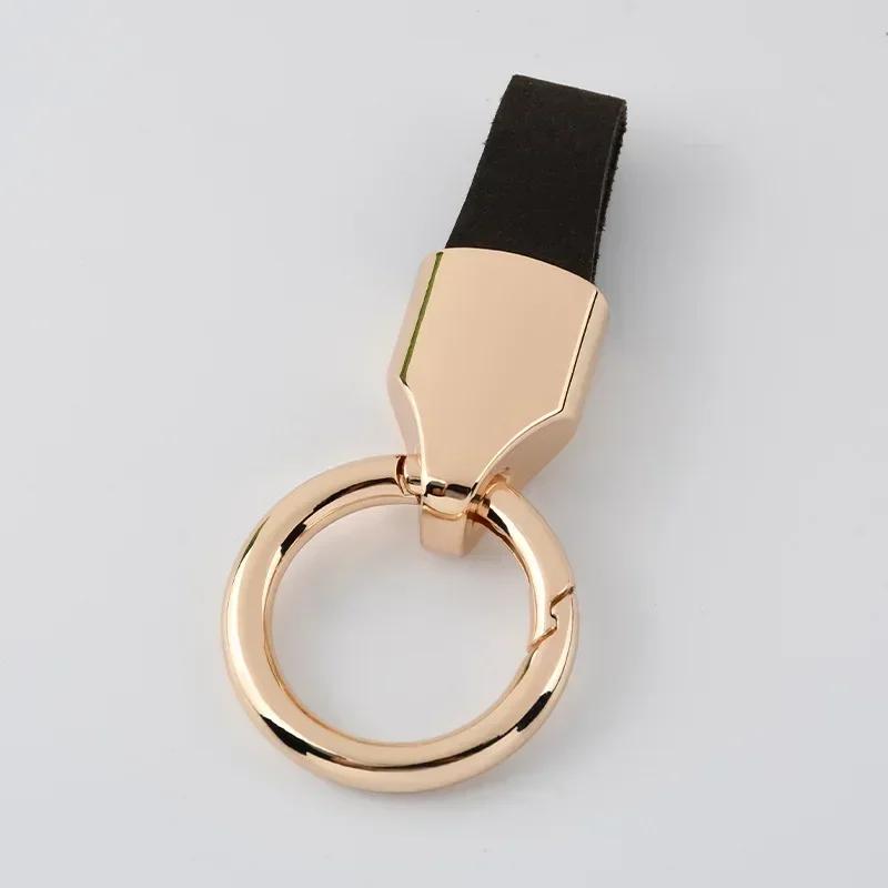 Retro Vintage Personalized Keyring Custom Logo Name Car Key Chain Laser Engrave Nubuck Leather Keychain for Men and Women Gift