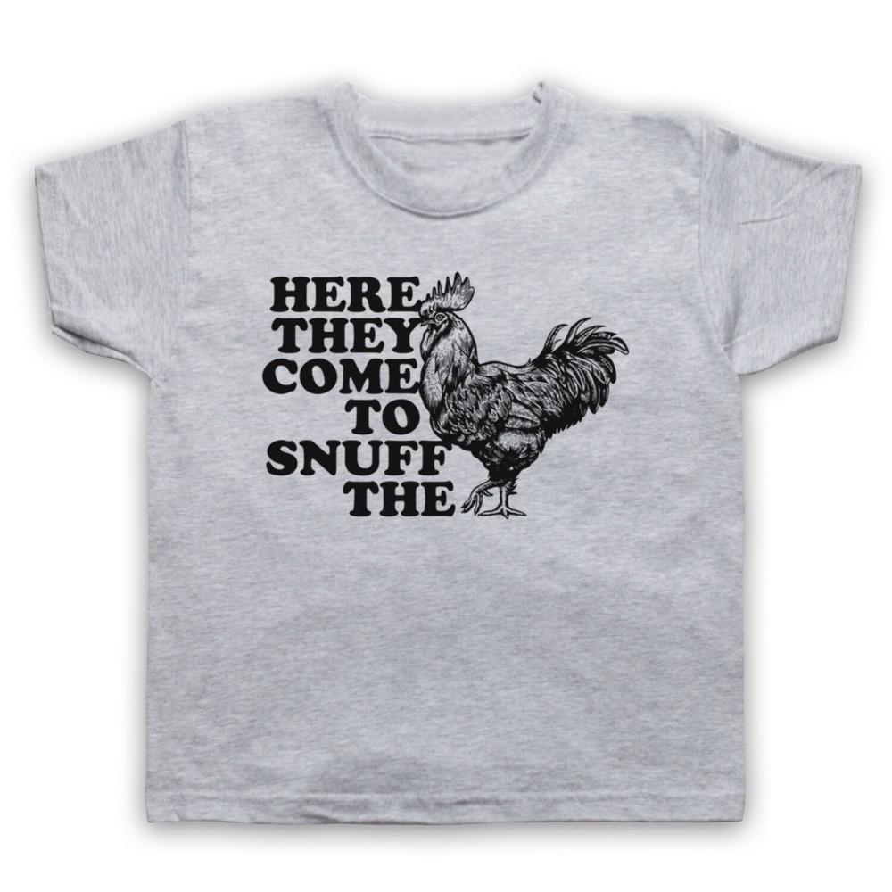 Here They Come To Snuff The Rooster Rock Music Slogan Kids Childs T-Shirt 2XL