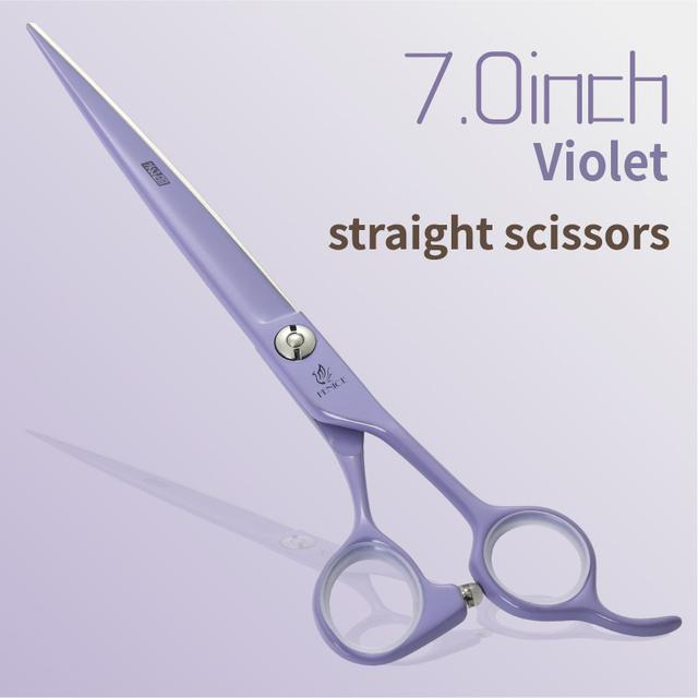 Fenice Professional 6.5/7 Ίντσες JP440C Μακαρόν Πολύχρωμο Ευθεία Κοπής Καμπυλωτό Αραιώματος Ψαλίδι 4 τεμ. Σετ Ψαλίδια Καλλωπισμού Κατοικίδιων