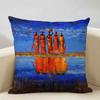 Portrait Oil Painting Cushion Cover African National Style Living Room Sofa Art Decoration Pillow Bedding 45x45cm Cover Pillows