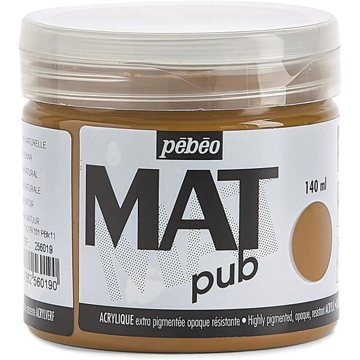 Peinture Acrylique - PEBEO - Sienne naturelle - 140ml - Finition Mat - Couleur Opaque