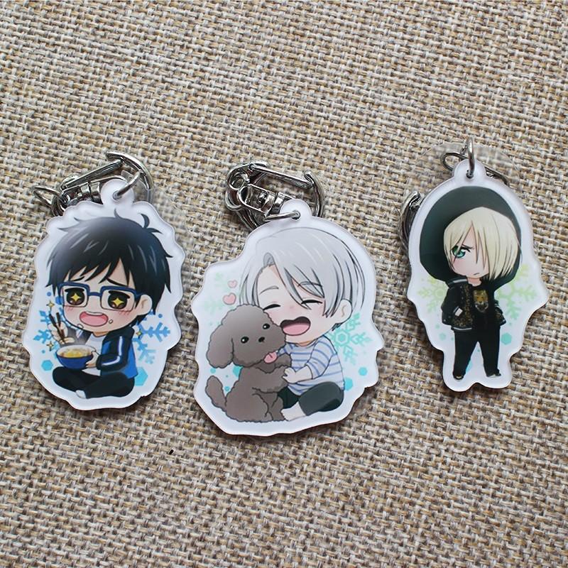 Yuri On Ice Acrylic Keychain With Doublesided Printing For Key Holder And Bag Decoration