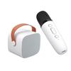 Mini Bluetooth Speaker Portable Wireless Speaker Karaoke Machine With Microphone For Home Party Birthday White