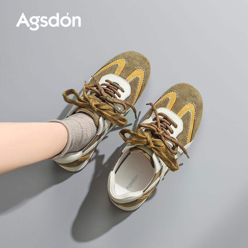 Augustine Yellow German Training Shoes Women's 2025 New Summer Casual Retro Ballet Thin-soled Forrest Gump Sports Shoes