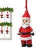 Button Christmas Tree Ornament Kits Winter Santa Angel Snowman Christmas Tree Pendant Pendant Charm Decoration Craft DIY Making