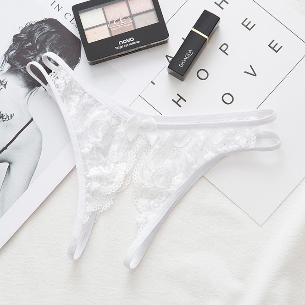 Sexy Women's Panties Lace Transparent Seamless Open Crotch Gear Sexy Hot Hollow Thong Low Waist Erotic Underwear