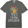 Astronaut Bowling Planets Explorer Graphic Print Casual Mens Cotton Short Sleeve TShirt
