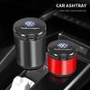 B6 VW For Volkswagen Car Cigarette Ashtray Cup LED Light Portable Detachable For VW GTI Polo Golf Passat Tiguan Arteon Touareg T