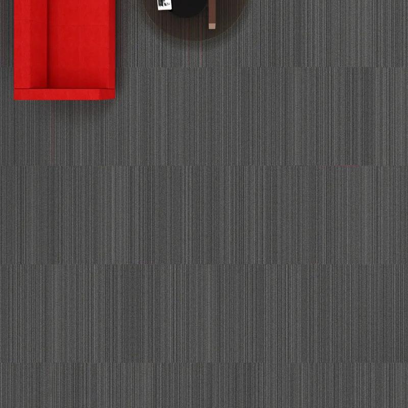 Eco-Friendly Flame Retardant Striped Nylon Office Carpet Tile Nylon Flame Retardant PVC Base/4 Pieces (1㎡)