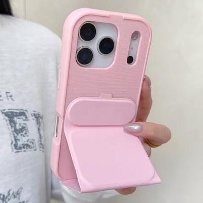 Lnnovative Leather Phone Case For iPhone 17 16 15 14 13 12 11 Pro Max Siding For Magsafe Bracket Soft Silicone Cover Shockproof
