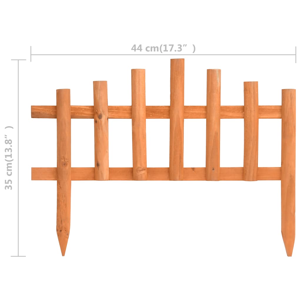 Lawn Edging Set 10 pcs Spruce Wood 4.4 m
