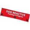 Advivio Dog Reactive Training In Progress Funny Red Dog Leash Sleeve, Wrap Alert Hanging ID Patch Tag for Pet Dog The Best Choice for Daily Walking