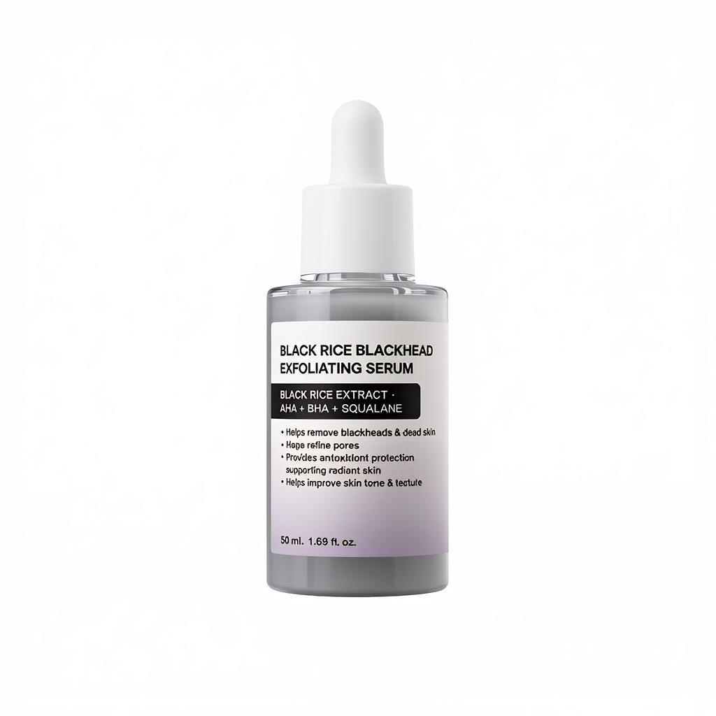 Schwarzer Reis Ex Serum 50ml - Antioxidatives Reparaturserum, Gesichtsserum, Aufhellend, Tief Nährend, Anti-Aging weniger
