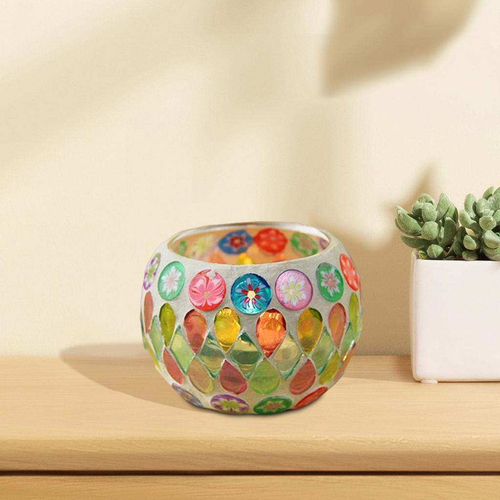 Tea Light Candle Holder Handmade Candle Multicolor Votive Candle Stand for