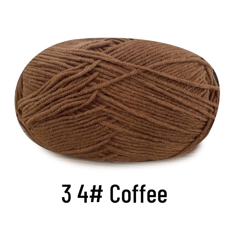 Su He 4-Strand Combed Cotton Yarn for Handmade Knitting: DIY Milk Cotton for Dolls, Cushions, and Blankets.