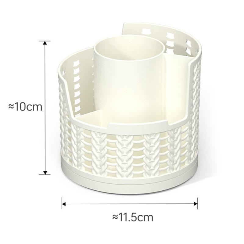 

360Degree Rotating Makeup Storage Box Desktop Makeup Organizer Cosmetic Brush Holder Lipstick Eyebrow Pencil Holder Jewelry Container