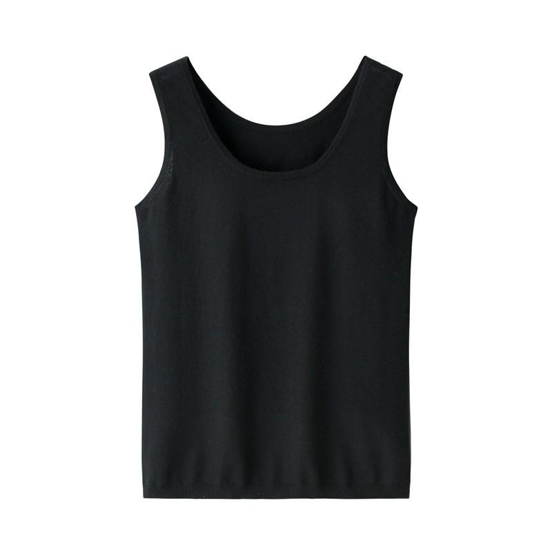Women's 100% Pure Cashmere Round Neck Knitted Vest - Close-Fitting & Comfortable
