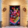 Christmas UV Fluorescent Door Banner/cover Background/holiday Party Decoration/Christmas Decorative Hanging Cloth