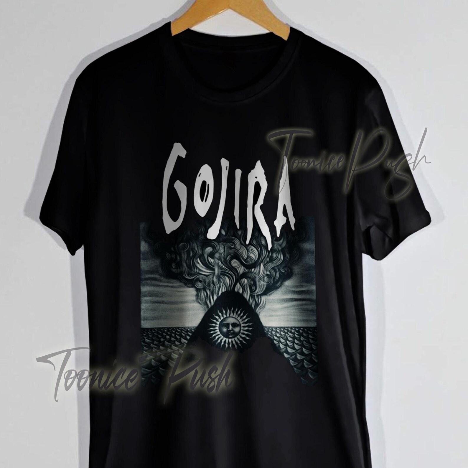 gojira shirt, Vintage style Retro graphic design T shirt and gojira sweaT shirt S