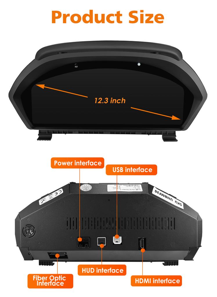 Hizpo 12.3'' 1920*720 Car Auto Lcd Dashboard Paneel for BMW 3 4 Series F30 F31 GT-F34 F32 F33 F36 418D Instr