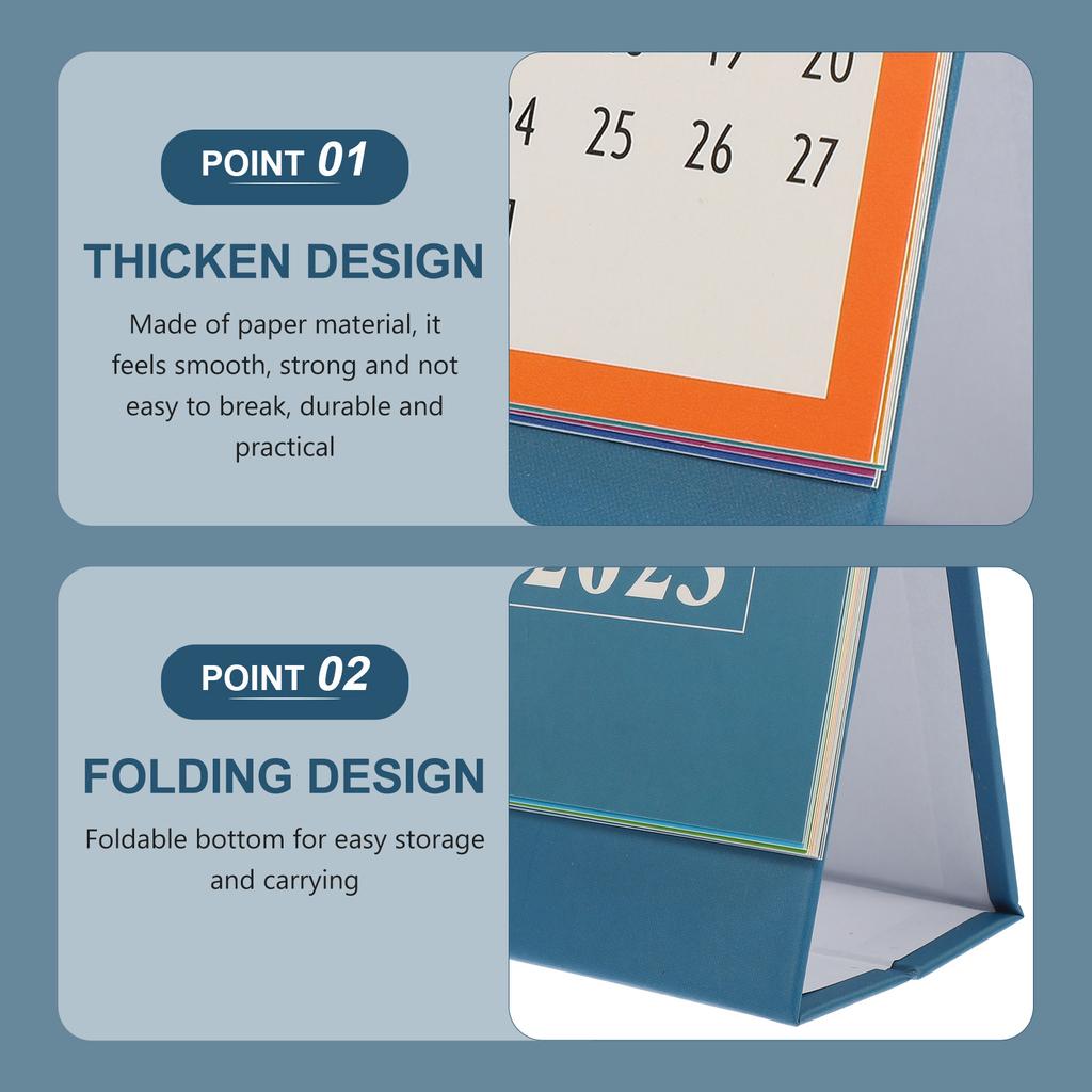 Small Desk 2025 English Printing Paper Calendar For Office Home Desktop Mini Calendar Schedule Planner Simple Style