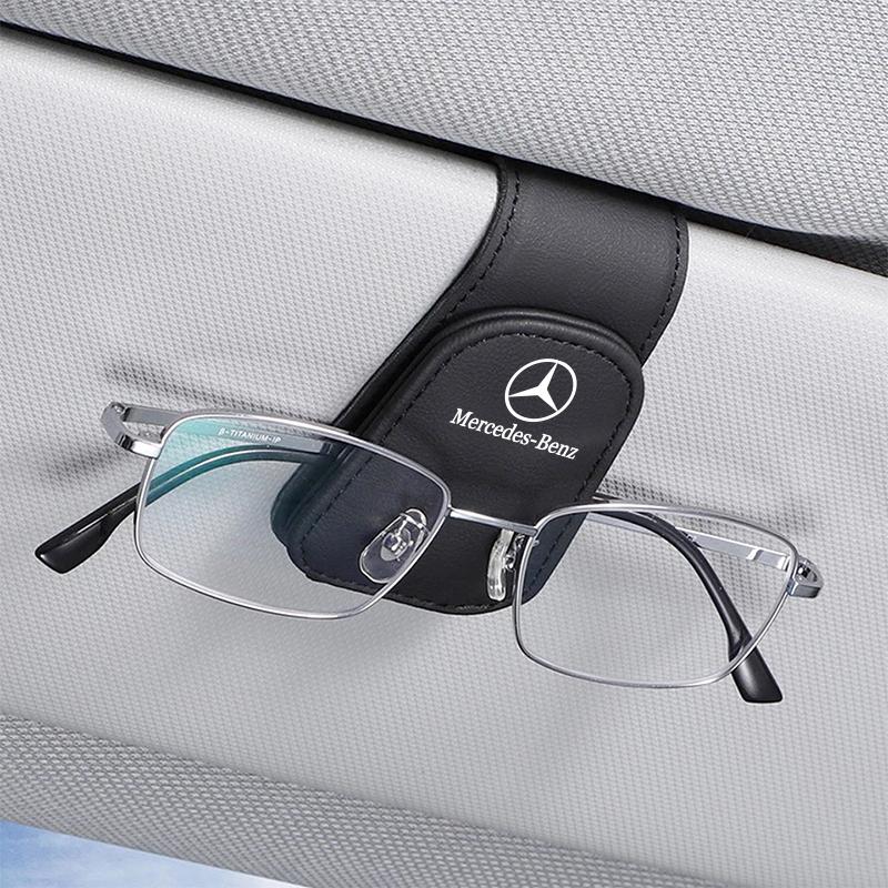 2025 Heiße Auto Brillen Sonnenblende Box Auto Sonnenbrillen Clip Karten Zubehör Für Mercedes Benz AMG W203 W206 W220 W205 W211 W212 W20