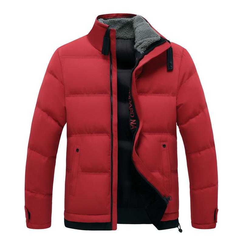 Winter Warm Jackets for Men Quilted Casual Lightweight Windproof Coat With Pockets Stand Collar Work Windbreakers Jacket Men's Thermal Cargo Jackets