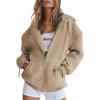 2024 Unisex Plus Velvet Hooded Sweatshirt Cardigan Zipper Windbreaker Casual Top