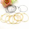 10/20pcs 15-50mm Stainless Steel Big Circle Wire Hoops Loop Earrings Ear Hoops for DIY Dangle Earring Jewelry Making Supplies